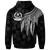 Vanuatu Zip up Hoodie Polynesian Wings (White) BN15 - Polynesian Pride