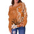 Chuuk Women's Off Shoulder Sweater - Chuuk Spirit - Polynesian Pride