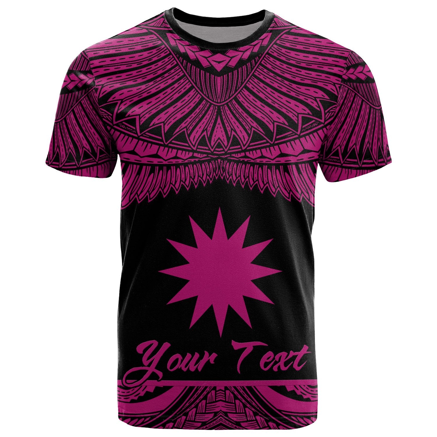 Nauru Polynesian Custom T Shirt Nauru Pride Pink Version Unisex Pink - Polynesian Pride