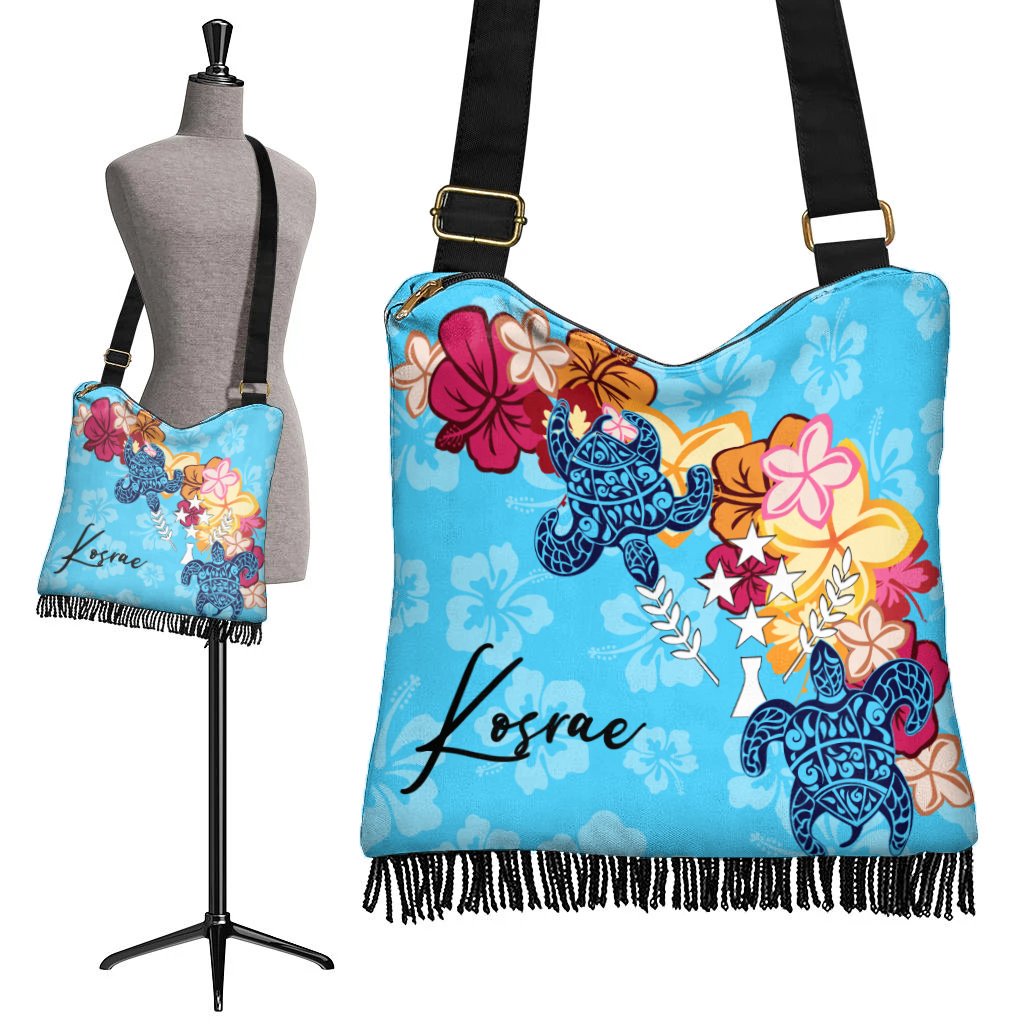 Kosrae Boho Handbag - Tropical Style One Size Boho Handbag Blue - Polynesian Pride