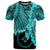 Yap Micronesia Custom T Shirt Tribal Wave Tattoo Neon Blue Unisex Neon Blue - Polynesian Pride