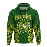 Custom Cook Islands Rugby Hoodie Tribal Pattern LT12 - Polynesian Pride