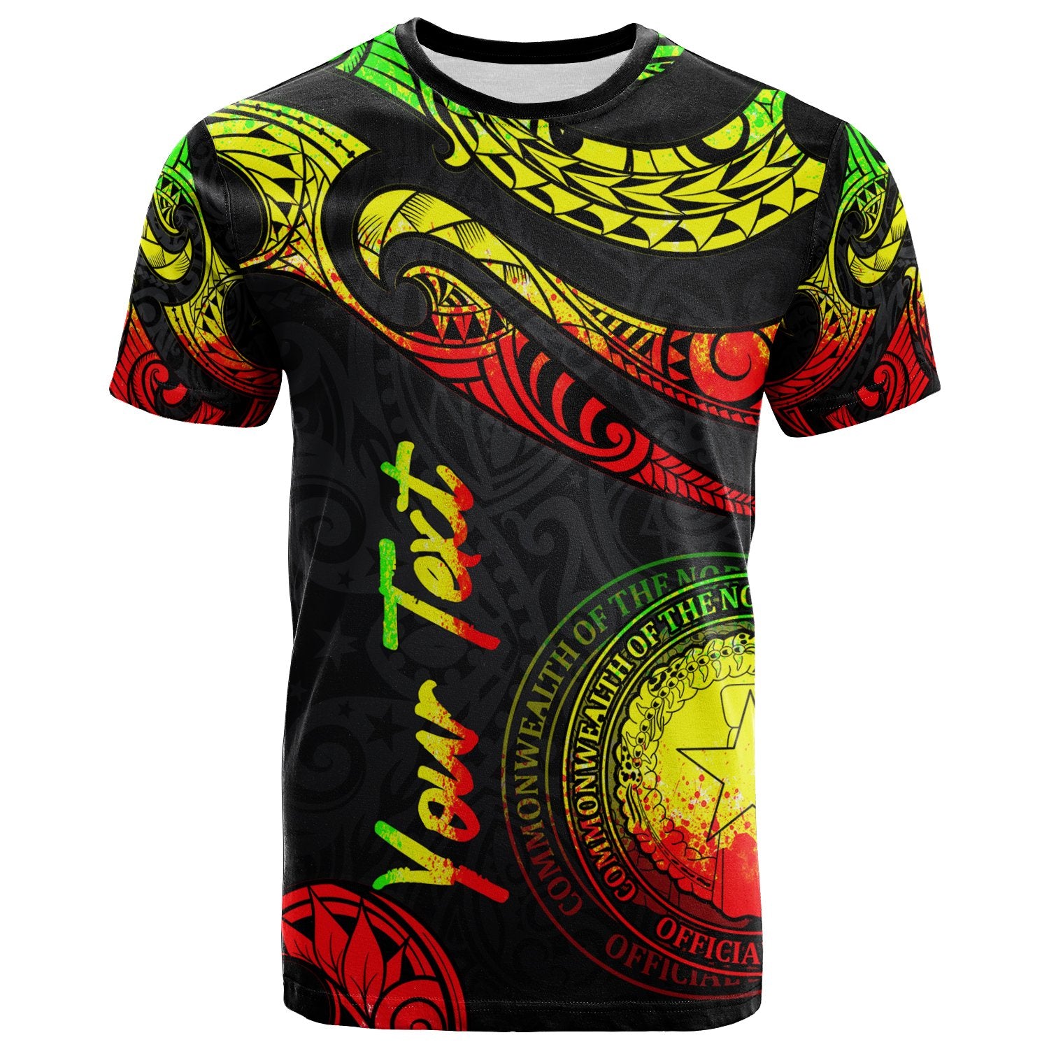 Northern Mariana Islands Polynesian Custom T Shirt Poly Tattoo Reggae Version Unisex Reggae - Polynesian Pride