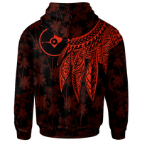 Yap Hoodie Polynesian Wings (Red) - Polynesian Pride