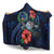 Pohnpei Polynesian Hooded Blanket - Blue Turtle Hibiscus - Polynesian Pride