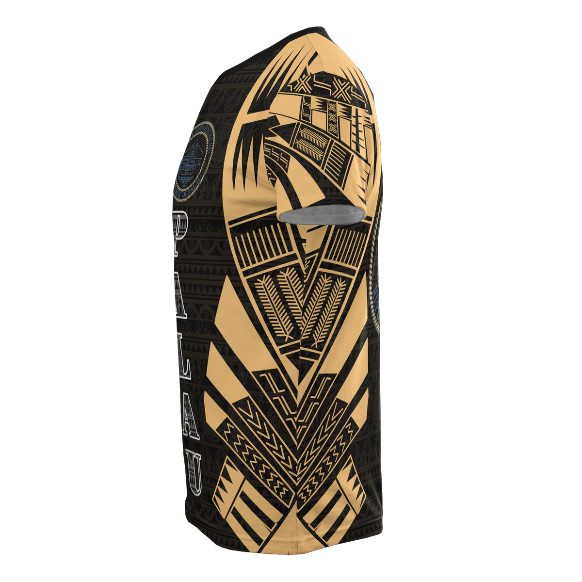 Palau T Shirt Palau Seeal Polynesian Tattoo Gold Style - Polynesian Pride