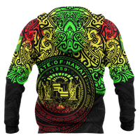 Polynesian Hawaii Hoodie (Zip up) Pride of Hawaii (Reggae) - Polynesian Pride