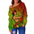 Hawaii Hula Girl Reggae Women Off Shoulder Sweater - LT2 - Polynesian Pride