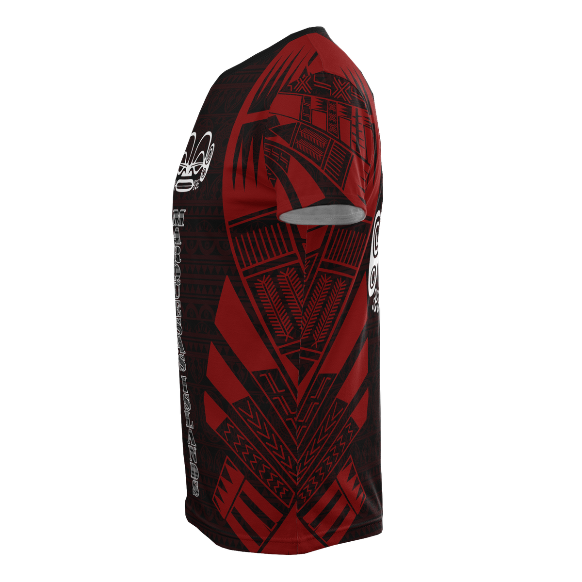 Marquesas Islands T Shirt Marquesas Islands Tiki Face Tattoo Red Style - Polynesian Pride