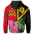 Vanuatu Zip up Hoodie Vanuatu Flag with Hibiscus - Polynesian Pride
