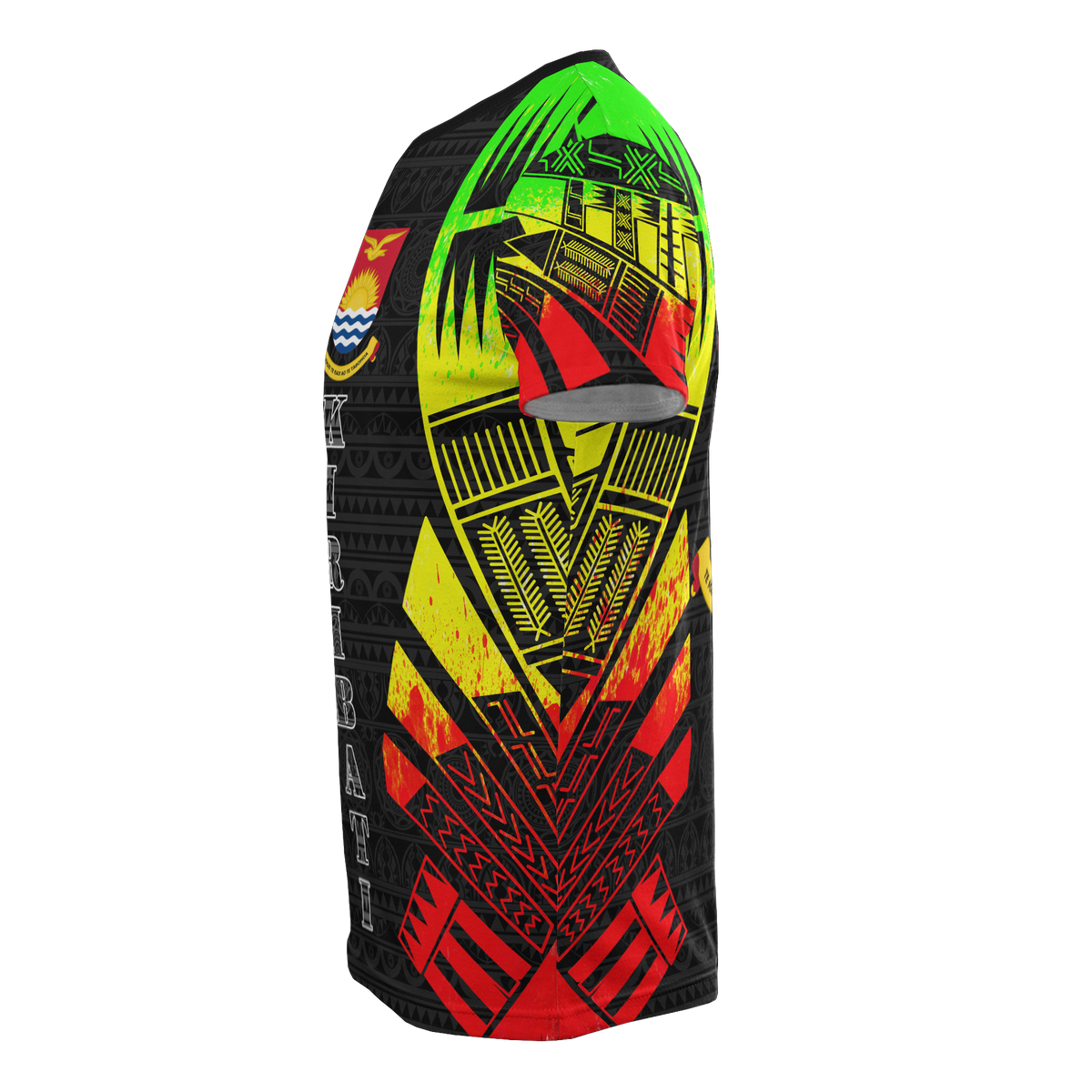 Kiribati T Shirt Kiribati Coat Of Arms Polynesian Tattoo Reggae Style - Polynesian Pride