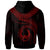 Pohnpei Polynesian Custom Zip up Hoodie Pohnpei Waves (Red) - Polynesian Pride