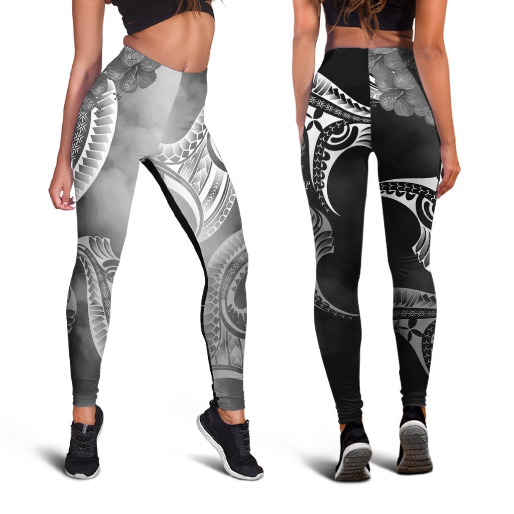 Samoa Custom Personalised Legging - Samoa Seal Wave Style (Black) Black - Polynesian Pride