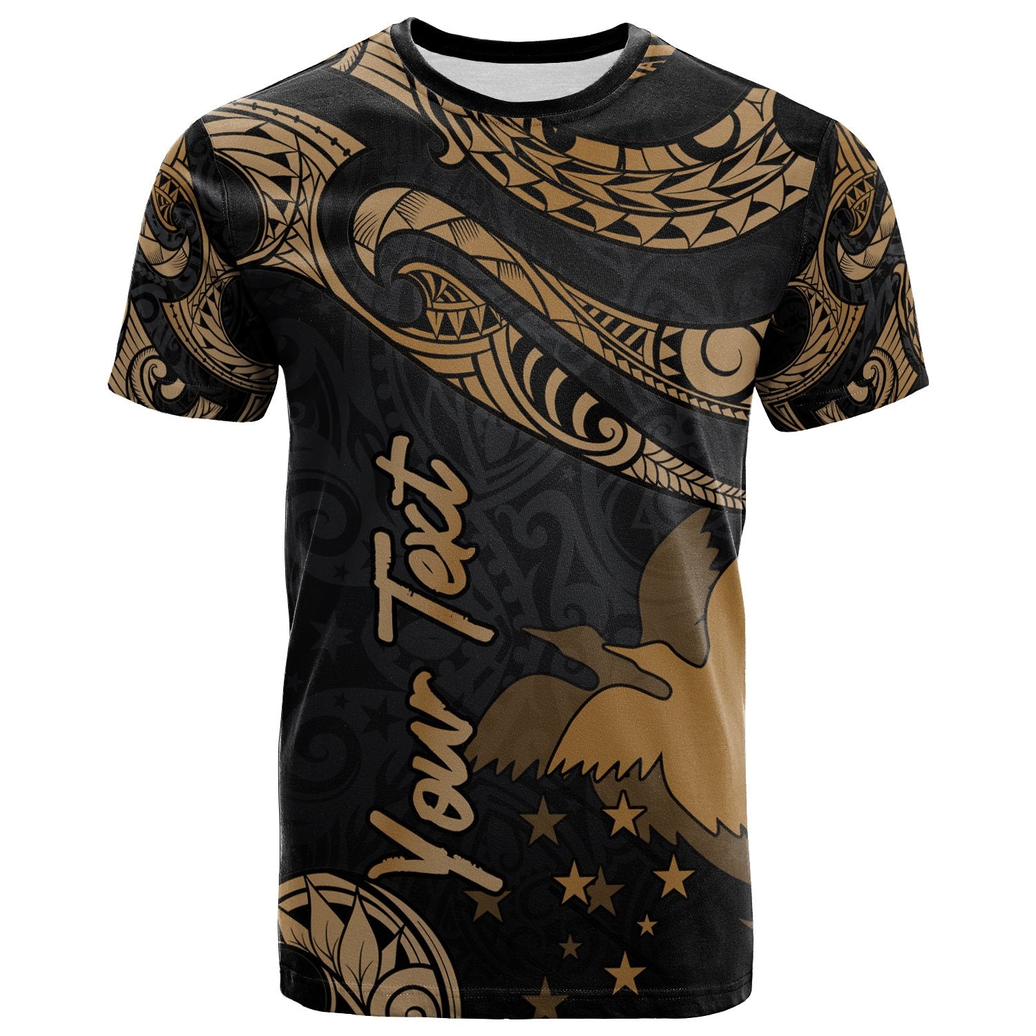 Papua New Guinea Polynesian Custom T Shirt Poly Tattoo Gold Version Unisex Art - Polynesian Pride