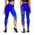 Samoa Custom Personalised Legging - Turtle Plumeria (Blue) - Polynesian Pride