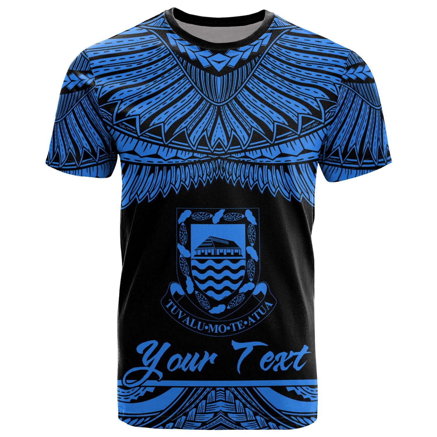 Tuvalu Polynesian Custom T Shirt Tuvaluan Pride Blue Version Unisex Blue - Polynesian Pride