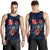 Wallis and Futuna Polynesian Men Tank Top - Blue Turtle Hibiscus Blue - Polynesian Pride