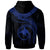 Papua New Guinea Polynesian Zip up Hoodie Papua New Guinea Waves (Blue) - Polynesian Pride