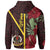 Vanuatu Polynesian Zip up Hoodie Tropical Flowers With Seal - Polynesian Pride