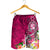 Tonga Men's Shorts - Turtle Plumeria (PINK) - Polynesian Pride