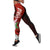 Pohnpei Micronesia Custom Personalised Legging - Coat Of Arm With Hibiscus Red - Polynesian Pride