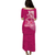 (Custom Personalised) Breast Cancer Pink Ribbon Butterfly Polynesian Pink Version Puletasi Dress - LT12 - Polynesian Pride