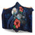 Niue Polynesian Hooded Blanket - Blue Turtle Hibiscus - Polynesian Pride