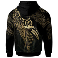 Vanuatu Polynesian Zip Hoodie Legend Gold Version - Polynesian Pride