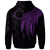 Cook Islands Zip up Hoodie Polynesian Wings (Purple) - Polynesian Pride