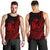 Hawaii Turtle With Hibiscus Tribal Red Men Tank Top - LT12 Red - Polynesian Pride