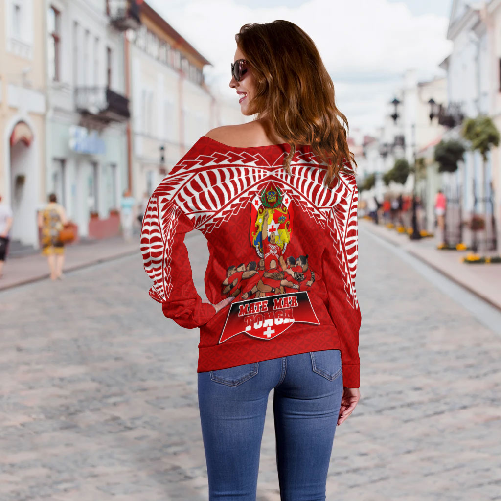Mate Ma'a Tonga Sipi Tau Women Off Shoulder Sweater - LT12 - Polynesian Pride