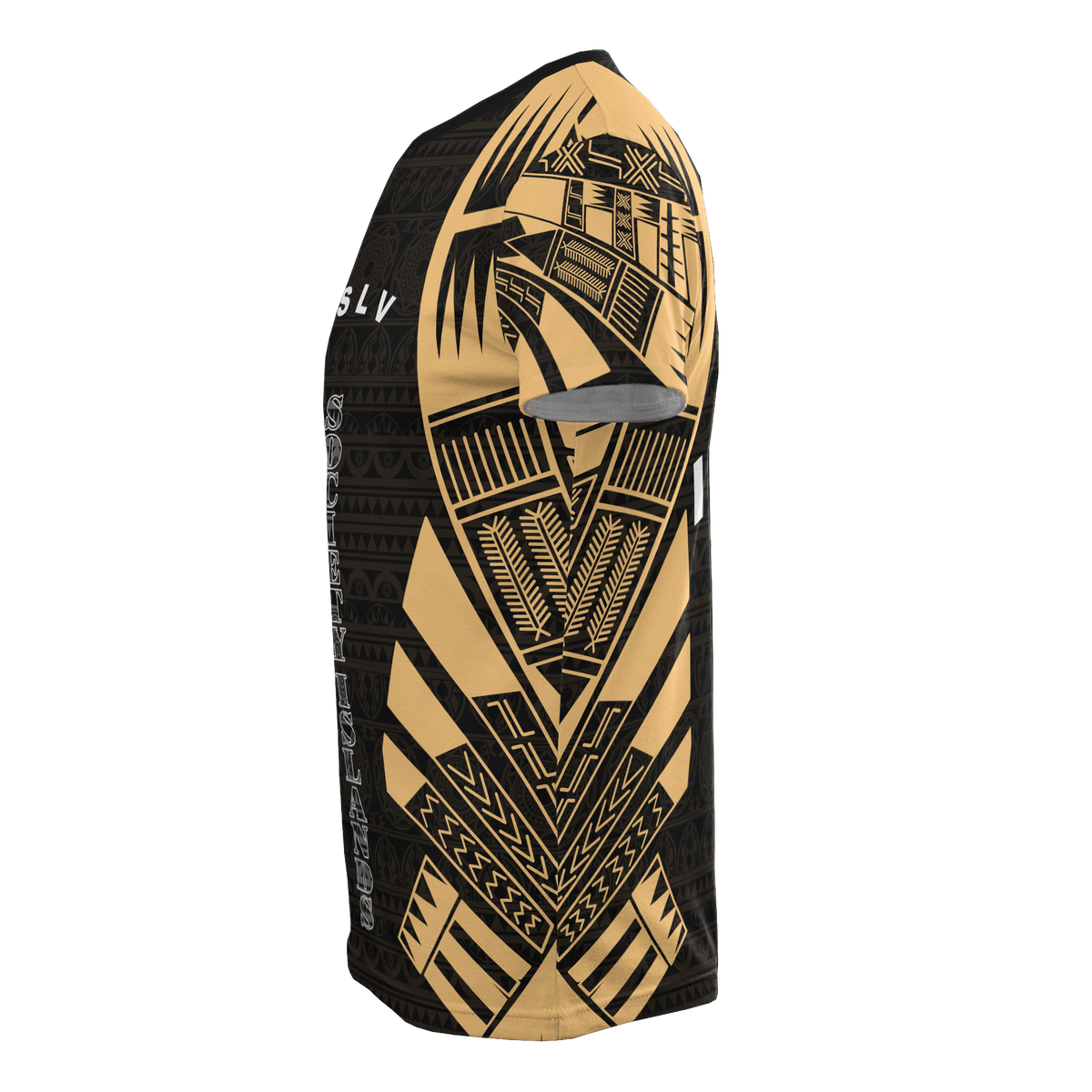Society Islands T Shirt Society Islands Flag Polynesian Tattoo Gold Style - Polynesian Pride