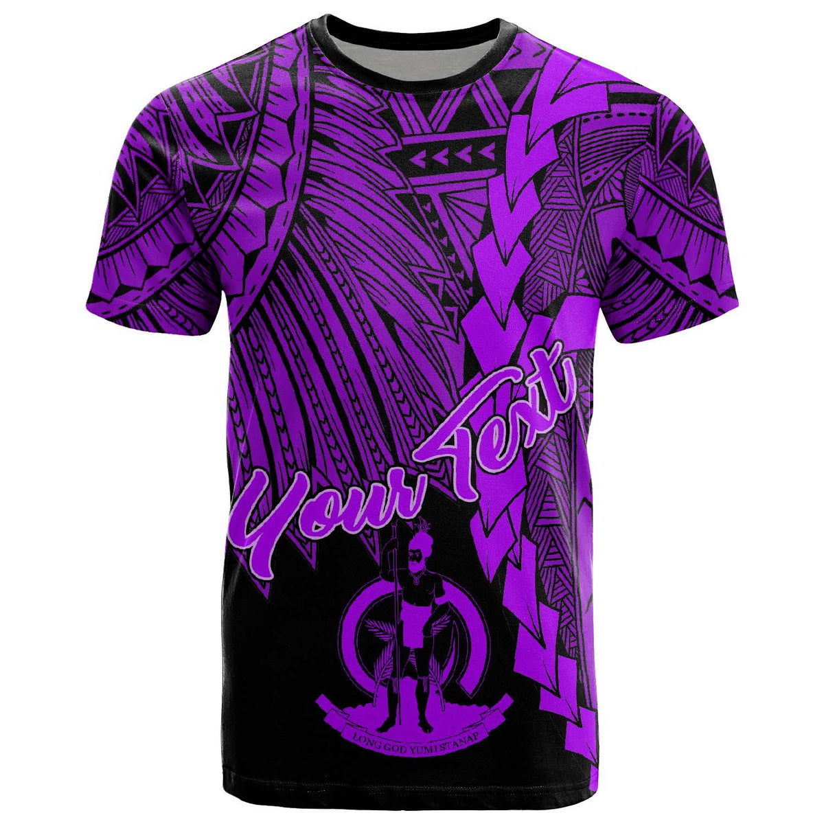 Vanuatu Polynesian Custom T Shirt Tribal Wave Tattoo Purple Unisex Purple - Polynesian Pride