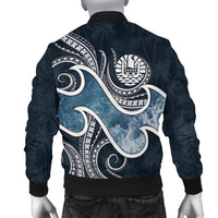 Tahiti Polynesian Men's Bomber Jacket - Ocean Style - Polynesian Pride