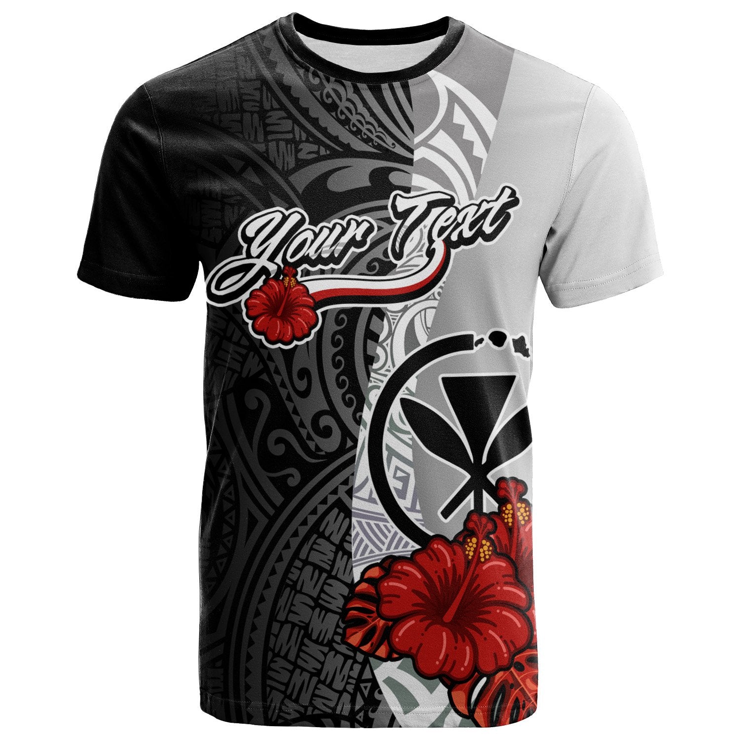 Hawaii Polynesian Custom T Shirt Kanaka Maoli With Hibiscus White Unisex Art - Polynesian Pride