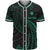 Marshall Islands Polynesian Custom Personalised Baseball Shirt - Green Tribal Wave Unisex Green - Polynesian Pride