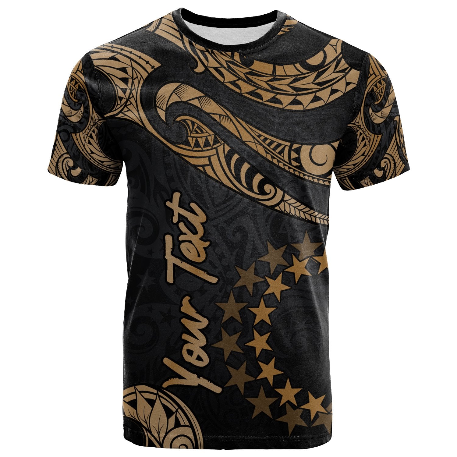 Cook islands Polynesian Custom T Shirt Polynesian Tattoo Gold Version Unisex Art - Polynesian Pride