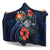 Tonga Polynesian Hooded Blanket - Blue Turtle Hibiscus - Polynesian Pride