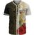 Nauru Polynesian Custom Personalised Baseball Shirt - Coat Of Arm With Hibiscus Gold Unisex Gold - Polynesian Pride