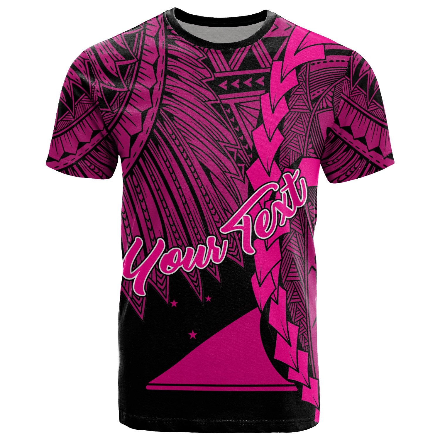 Tokelau Polynesian Custom T Shirt Tribal Wave Tattoo Pink Unisex Pink - Polynesian Pride