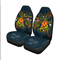 Cook Islands Polynesian Personalised Car Seat Covers - Legend of Cook Islands (Blue) - Polynesian Pride