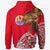 French Polynesia Zip up Hoodie Guahan Palm Tree Polynesian Pattern Red - Polynesian Pride