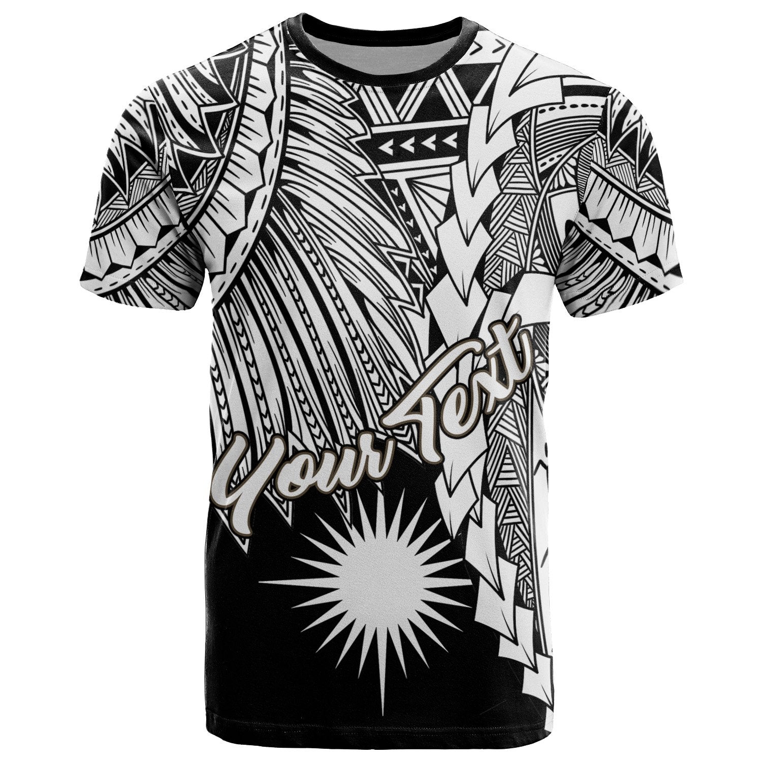 Marshall Islands Polynesian Custom T Shirt Tribal Wave Tattoo White Unisex White - Polynesian Pride