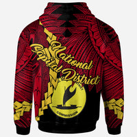 Papua New Guinea National Capital District Province Polynesian Custom Hoodie Tribal Wave Tattoo - Polynesian Pride