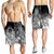 Cook Islands Custom Personalised Men's Shorts - Humpback Whale with Tropical Flowers (White) - Polynesian Pride