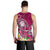 Fiji Custom Personalised Men's Tank Top - Turtle Plumeria (Pink) - Polynesian Pride