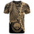 Federated States of Micronesia Custom T Shirt Tribal Wave Tattoo Gold Unisex Gold - Polynesian Pride