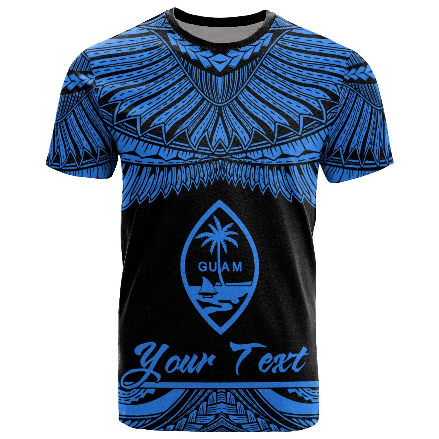 Guam Polynesian Custom T Shirt Guam Pride Blue Version Unisex Blue - Polynesian Pride