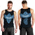 Tavarua Fiji Tapa Tribal Men Tank Top - LT12 Blue - Polynesian Pride