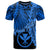 Hawaii Polynesian Custom T Shirt Tribal Wave Tattoo Blue Unisex Blue - Polynesian Pride